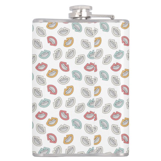 Happy Smile Lips Flachmann (Rückseite)