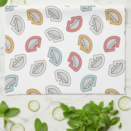 Happy Smile Lips Geschirrtuch (Gefaltet)