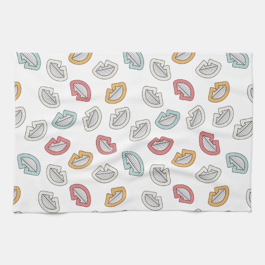 Happy Smile Lips Geschirrtuch (Horizontal)