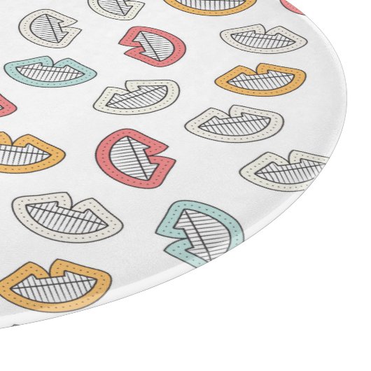 Happy Smile Lips Schneidebrett (Ecke)