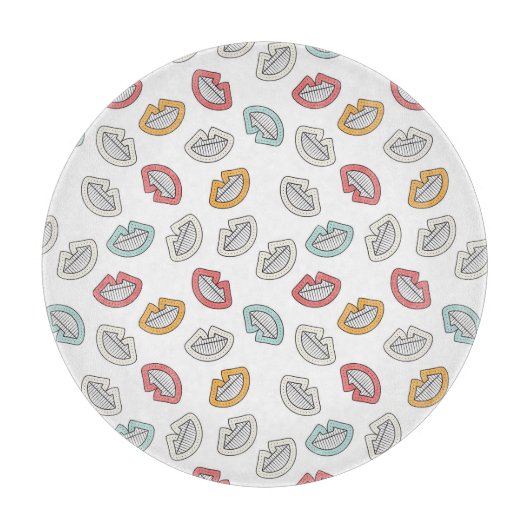 Happy Smile Lips Schneidebrett (Vorderseite)