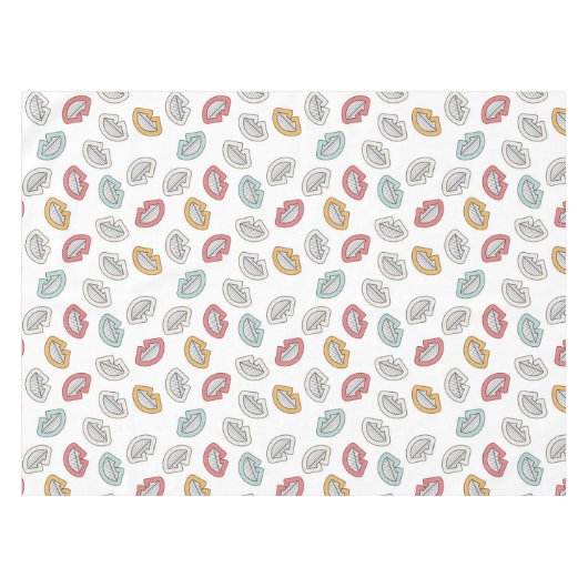 Happy Smile Lips Tischdecke (Vorderseite (Horizontal))