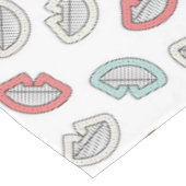 Happy Smile Lips Tischdecke (Schrägansicht)