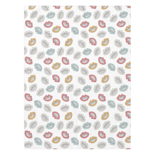 Happy Smile Lips Tischdecke (Vorderseite)