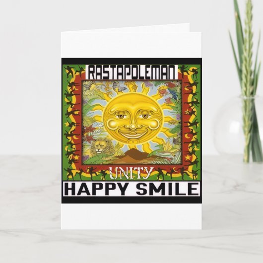 Happy smile rasta blessed einladung (Vorderseite)