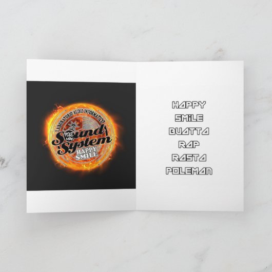 Happy smile rasta blessed einladung (Innenseite)