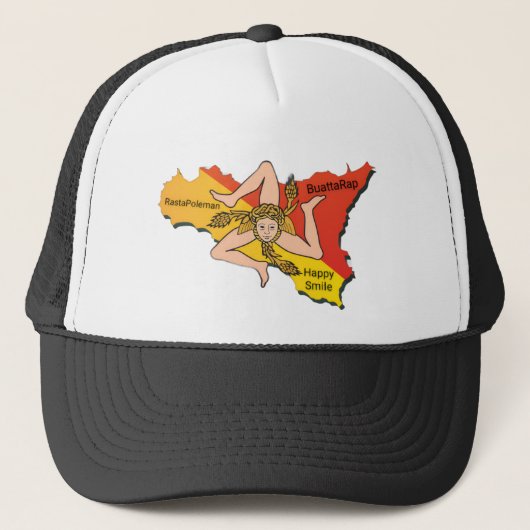 Happy Smile Sicilia Truckerkappe (Vorderseite)