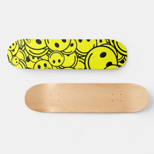 Happy Smile Trippy Skateboard Deck (Horizontal)