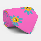 Happy Smiley Blume auf Socken Krawatte (Gerollt)