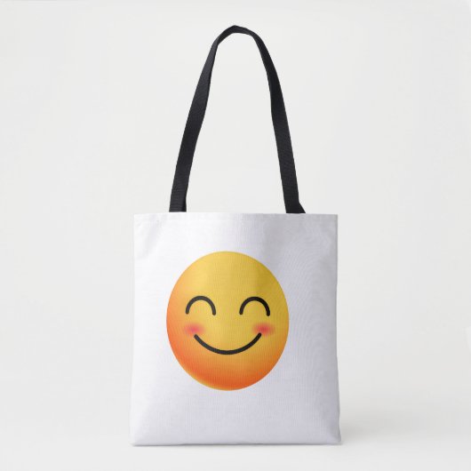 Happy Smiley Shopper Tasche (Vorderseite)