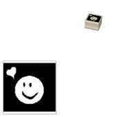 Happy Smilie Face with Heart by EelKat Gummistempel (Stempel)