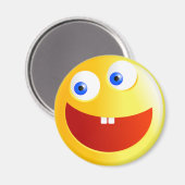 Happy Smilie Magnet (Vorderseite/Rückseite)