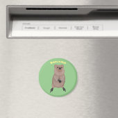 Happy smiling cute quokka cartoon design magnet (In Situ (Geschirrspüler))