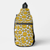 Happy Smiling Face Emoji Sling Backpack Crossbody Bag (Vorderseite)