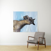 Happy Smiling Grulla Horse Wandteppich (Beispiel (Horizontal))