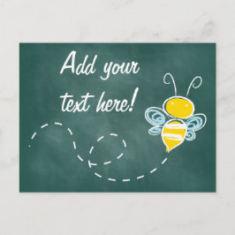 Happy Smiling Jolly Bee Feiertagspostkarte