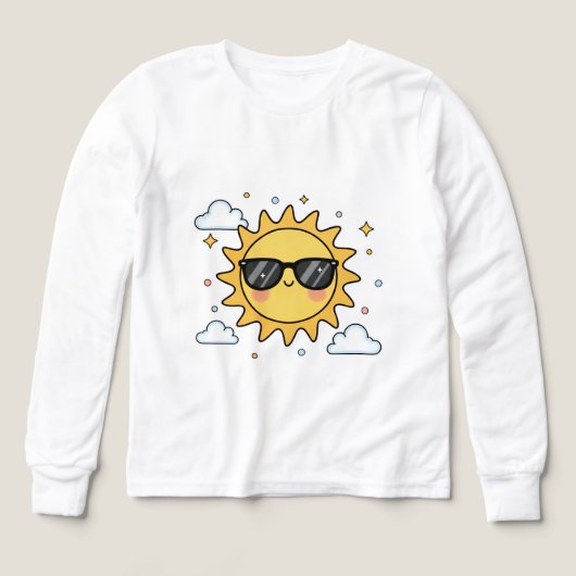 Happy Smiling Sun Cartoon - Minimalist Kawaii Suns (Design Vorderseite)