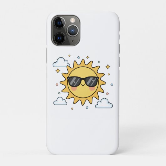 Happy Smiling Sun Cartoon - Minimalist Kawaii Suns Case-Mate iPhone Hülle (Rückseite)