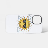 Happy Smiling Sun Cartoon - Minimalist Kawaii Suns iPhone Hülle (Rückseite (Horizontal))