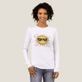 Happy Smiling Sun Cartoon - Minimalist Kawaii Suns Tri-Blend Shirt (Vorderseite voll)