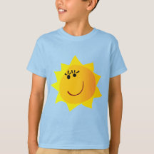 "Happy Smiling Sun" Helles Gelb Grafik Jungen-