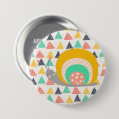Happy Snail auf Dreiecken Button (Vorne & Hinten)