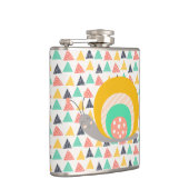 Happy Snail auf Dreiecken Flachmann (Rechts)