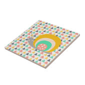 Happy Snail auf Dreiecken Fliese (Seite)