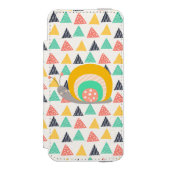 Happy Snail auf Dreiecken Incipio iPhone Geldbeutel-Hülle (Folio Vorderseite)