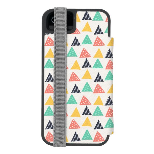 Happy Snail auf Dreiecken Incipio iPhone Geldbeutel-Hülle (Folio Rückseite)