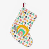 Happy Snail auf Dreiecken Kleiner Weihnachtsstrumpf (Vorderansicht (hängend))