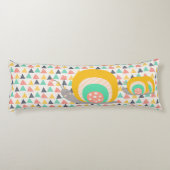 Happy Snail auf Dreiecken Seitenschläferkissen (Rückseite)