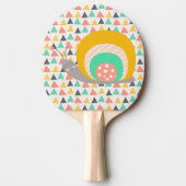 Happy Snail auf Dreiecken Tischtennis Schläger (Vorderseite)
