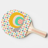 Happy Snail auf Dreiecken Tischtennis Schläger (Seitenansicht)