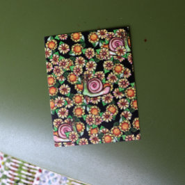 Happy Snail Blume Postkarte