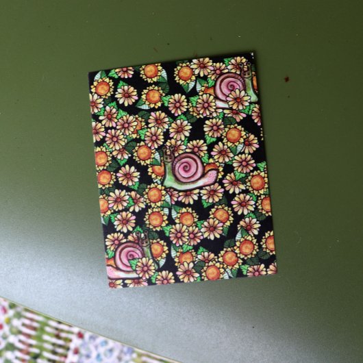 Happy Snail Blume Postkarte