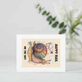 Happy Snail Mail Postcard Postkarte (Stehend Vorderseite)
