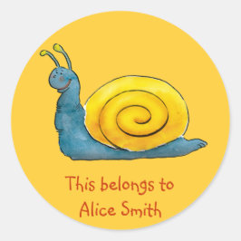 Happy Snail | Orange School Sticker