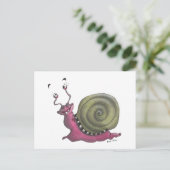 Happy snail postkarte (Stehend Vorderseite)