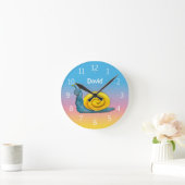 Happy Snail Runde Wanduhr (Zuhause)