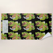 Happy Snails auf Lettuce Leaf Art Beach Handtuch (Vorderseite)