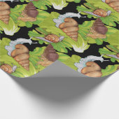 Happy Snails auf Lettuce Leaf Art Geschenkpapier (Ecke)