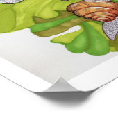 Happy Snails auf Lettuce Leaf Art Poster (Ecke)