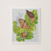 Happy Snails auf Lettuce Leaf Art Puzzle (Vertikal)