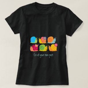Happy snails niedliche Schnecken nach eigenem Temp T-Shirt