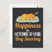 Happy Snoring Hund Liebe Hausbesitzer Postkarte (Vorne/Hinten)