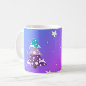 Happy Snow Covered Trees mit Star Gradient Kaffeetasse (Vorderseite Links)