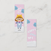 Happy Snow Day Illustration Name Lesezeichen Mini Visitenkarte (Vorne/Hinten)