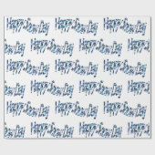Happy Snow Day Wrapping Paper Geschenkpapier (Flach)