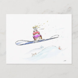 Happy Snowboarding Birthday Postkarte